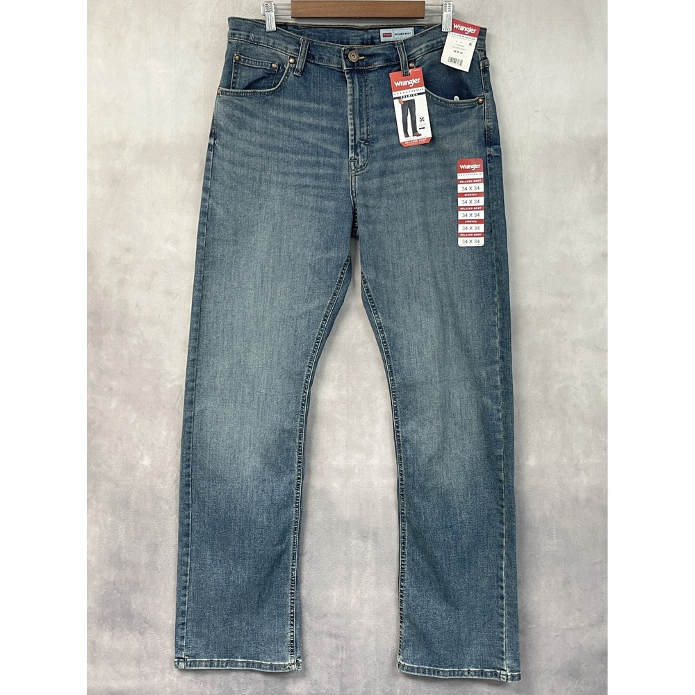 Wrangler Mens Relaxed Bootcut Jeans Size 34x34 Stretch Workwear Western Heritage